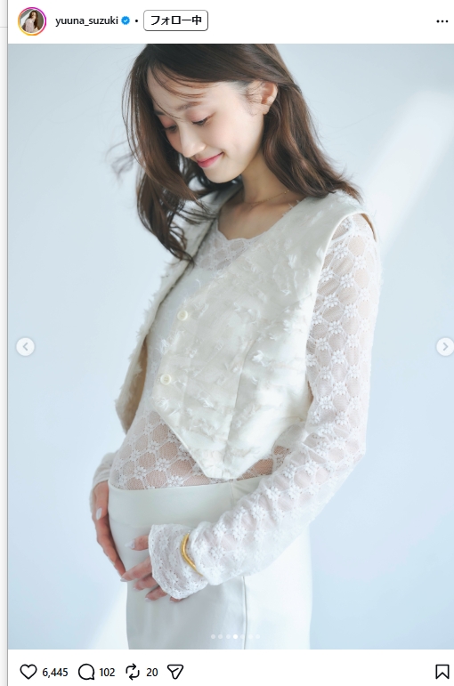 鈴木友菜のインスタグラムから