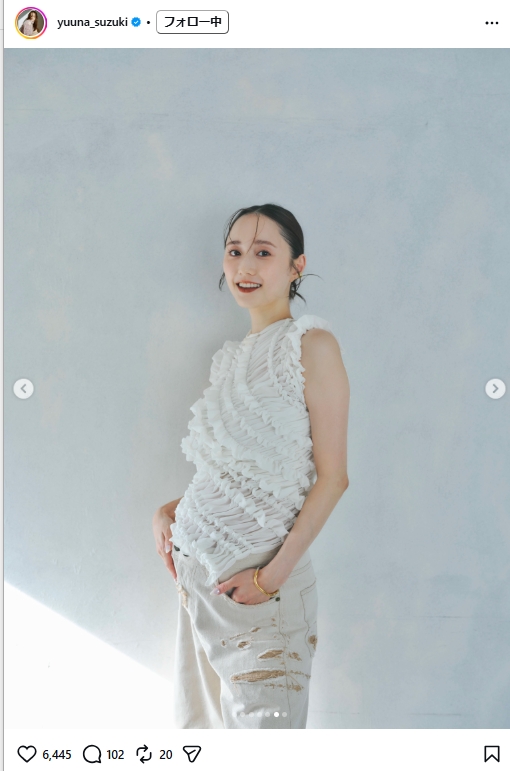鈴木友菜のインスタグラムから