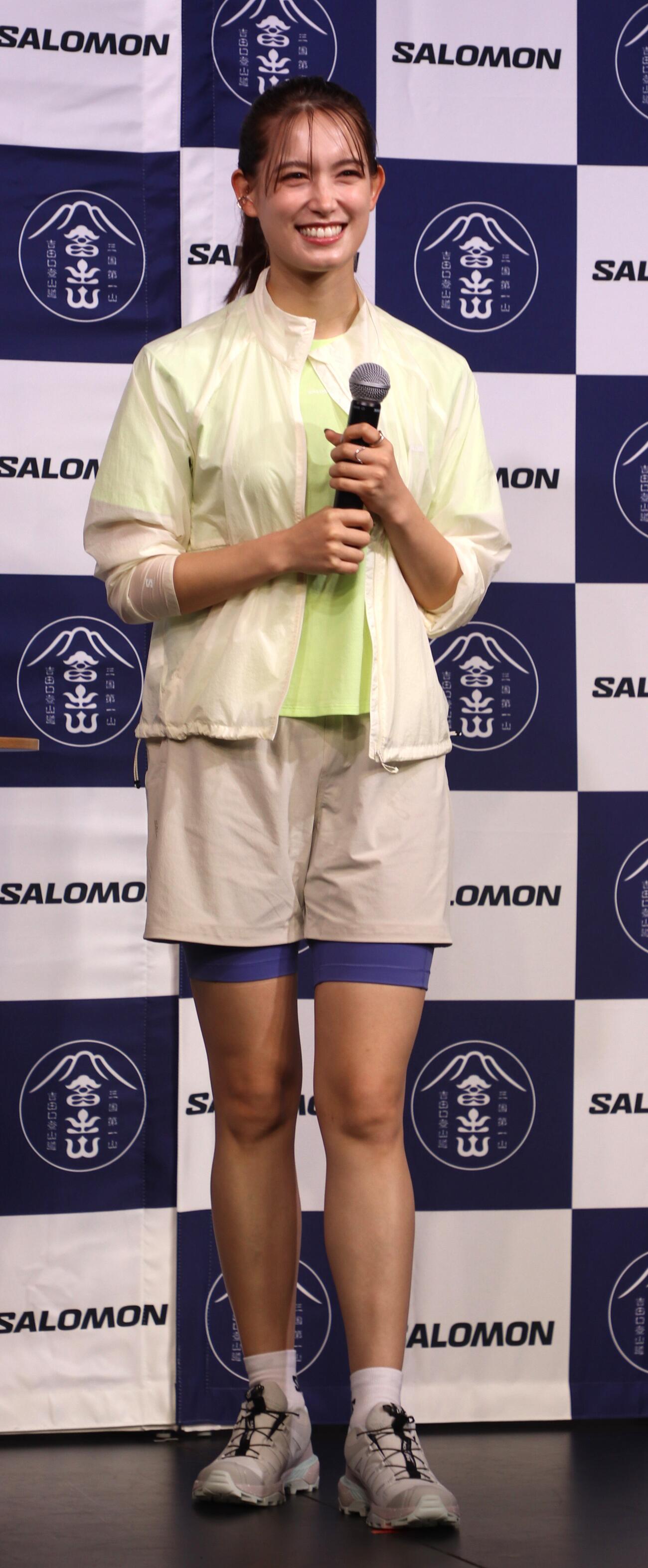 「Salomon『生まれ変わり茶屋』PRイベント」に出席したトラウデン直美