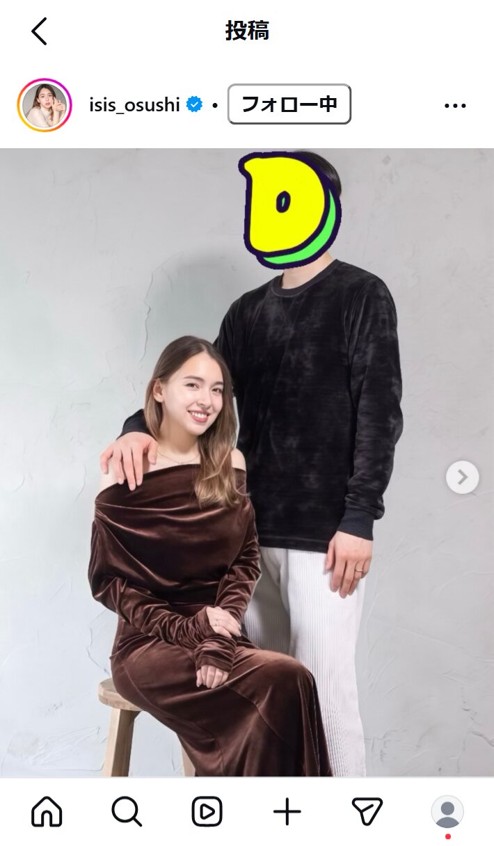 滝澤いしすのインスタグラムから