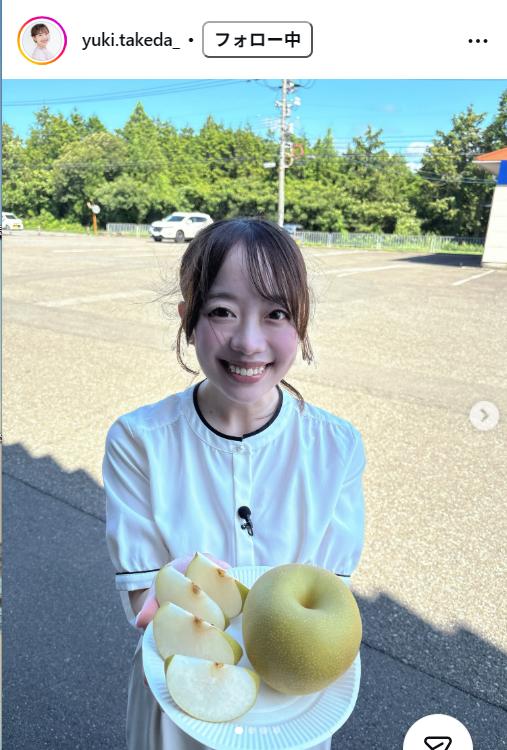 武田祐季アナのインスタグラムから