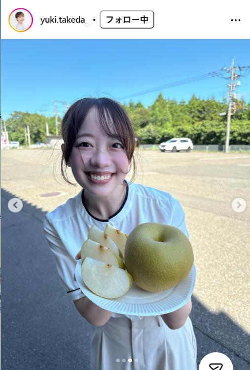 武田祐季アナのインスタグラムから