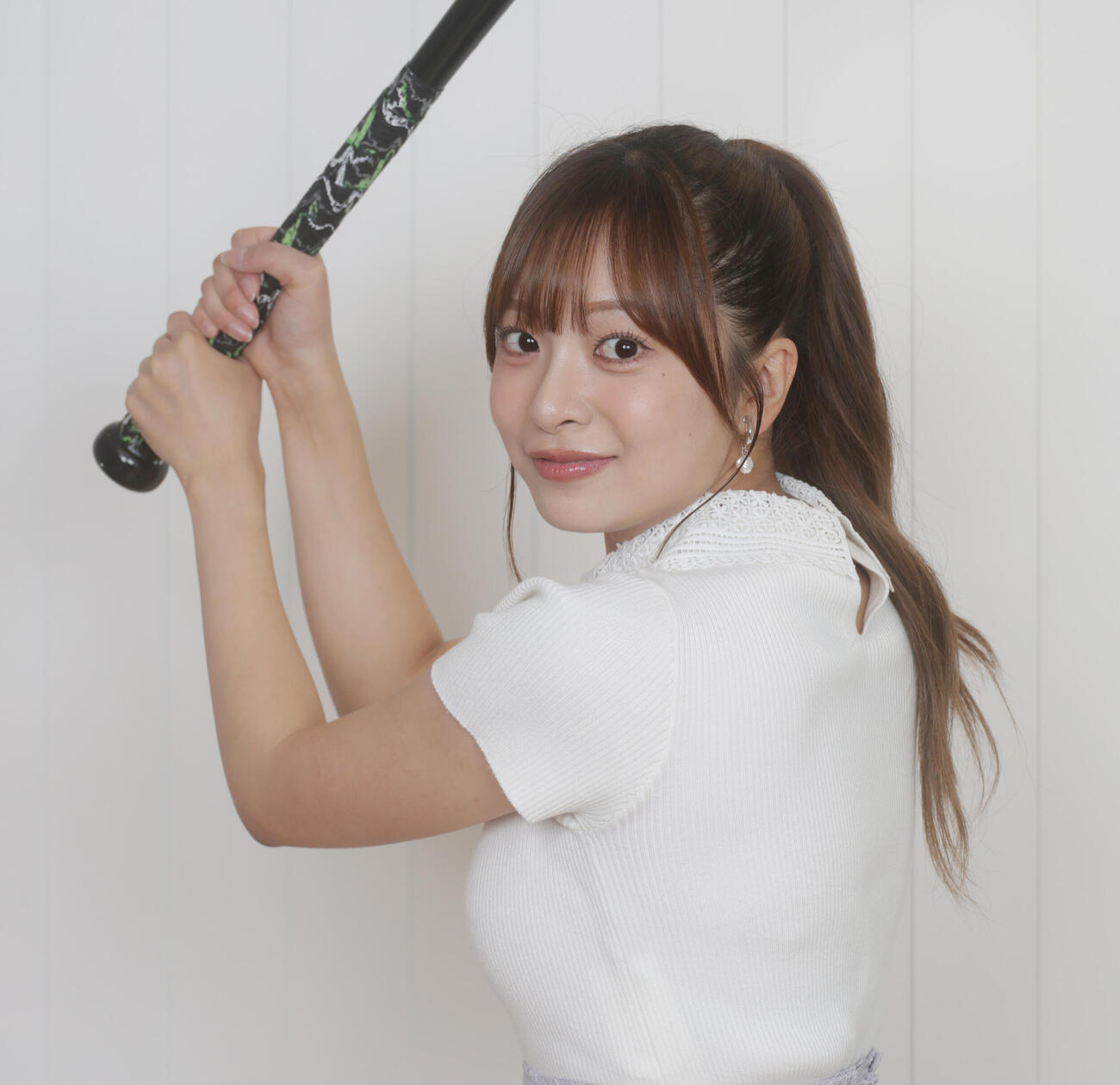 MLB、NPB後半戦の展望を予想する野球通の菊池柚花（撮影・中島郁夫）