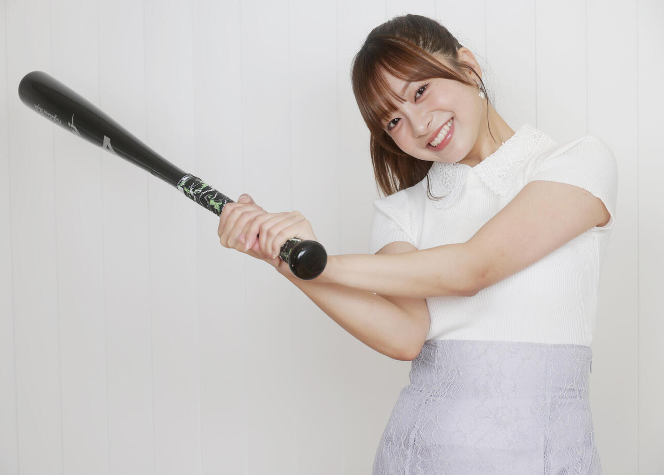 MLB、NPB後半戦の展望を予想する野球通の菊池柚花（撮影・中島郁夫）