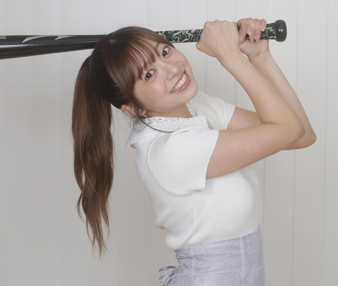MLB、NPB後半戦の展望を予想する野球通の菊池柚花（撮影・中島郁夫）