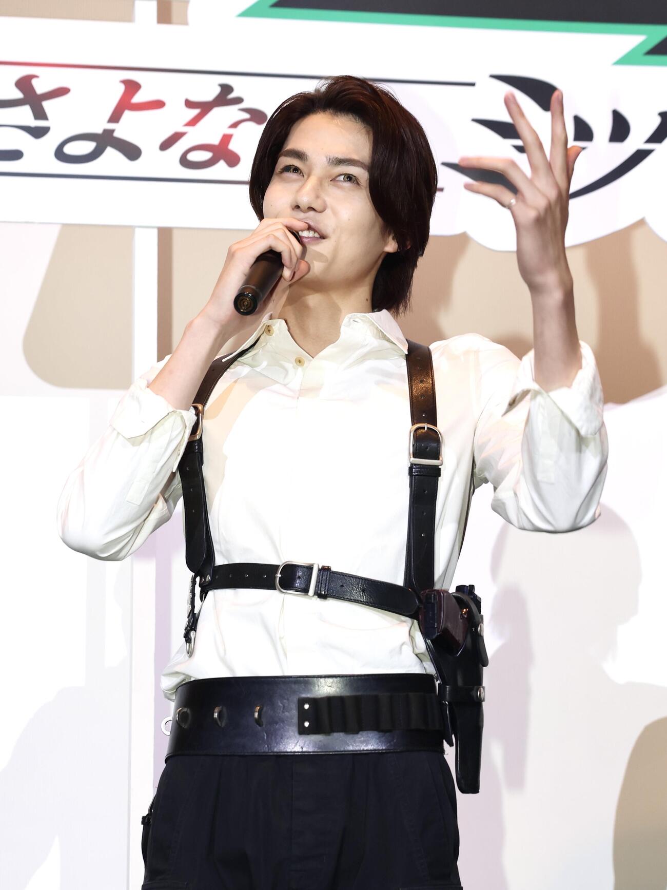 「仮面ライダーゼッツ」＆「仮面ライダーマイス」バトンタッチイベントに登壇した今井竜太郎（撮影・宮地輝）