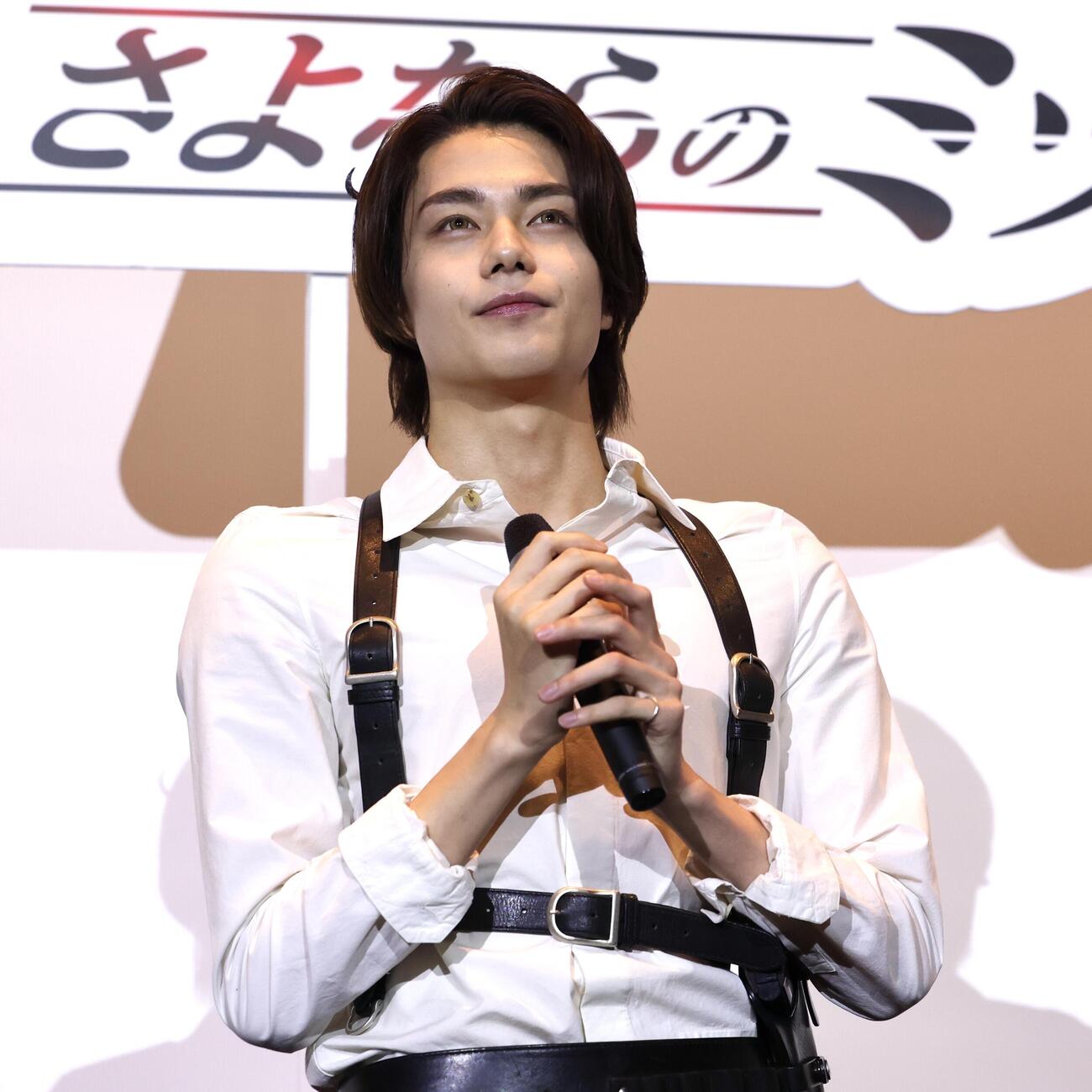 「仮面ライダーゼッツ」＆「仮面ライダーマイス」バトンタッチイベントに登壇した今井竜太郎（撮影・宮地輝）