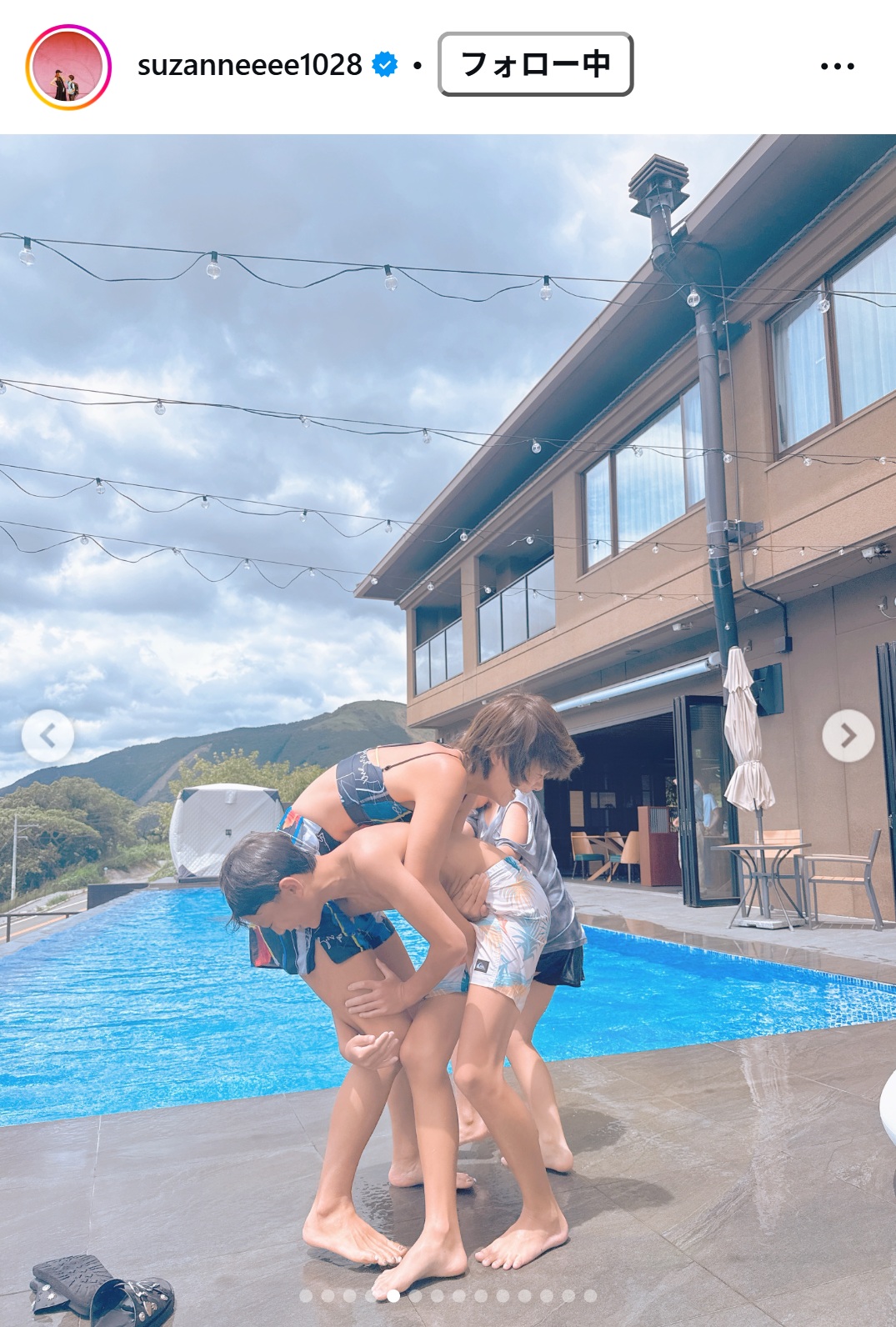 スザンヌのインスタグラムから