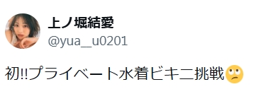 上ノ堀結愛のXから