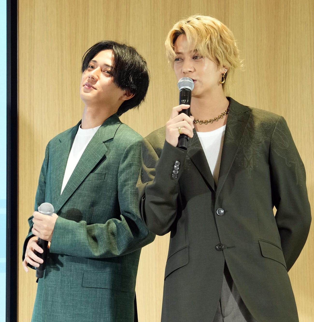Google Store表参道のオープニングイベントに登壇したKing＆Princeの永瀬廉（左）と高橋海人（撮影・たえ見朱実）