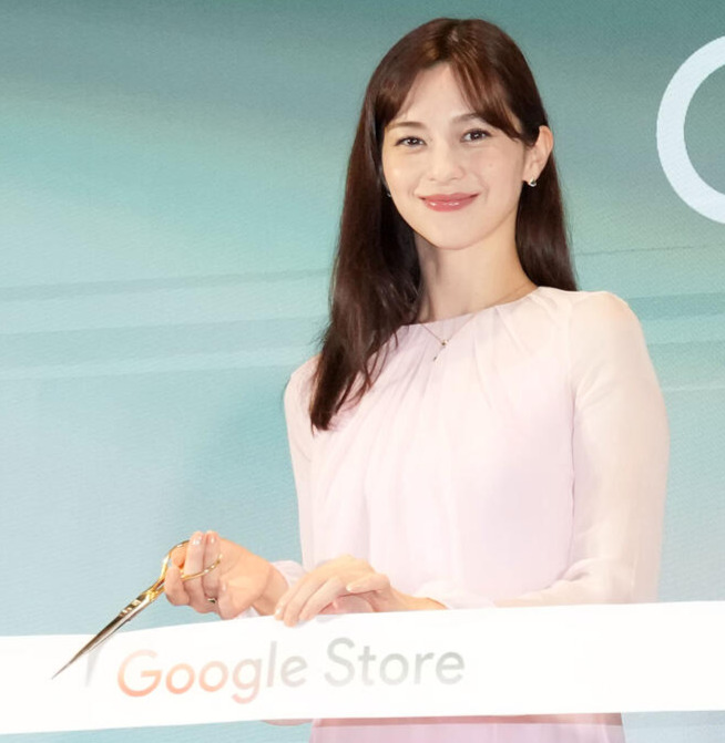 Google Store表参道のオープニングイベントに登壇した中条あやみ（撮影・たえ見朱実）