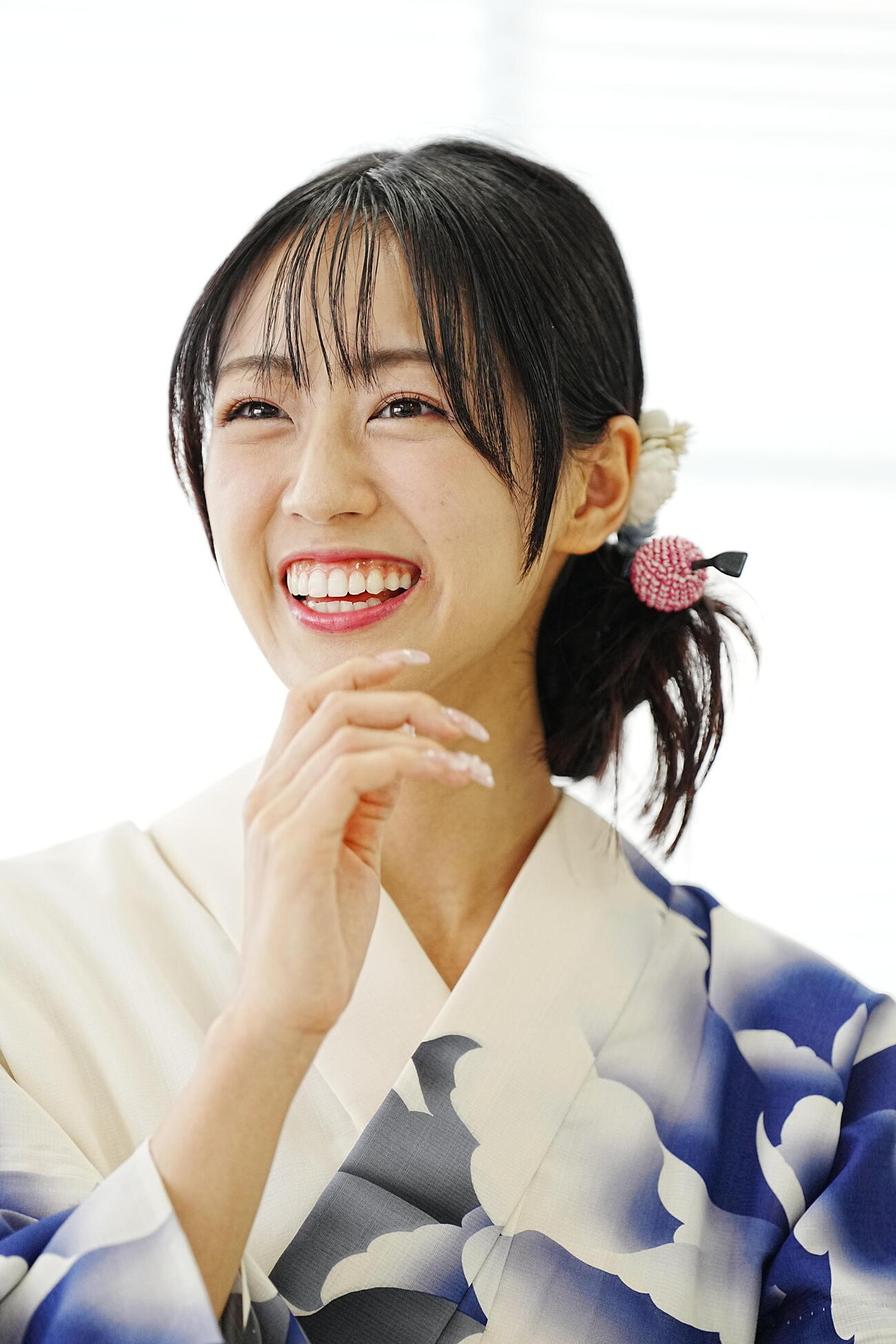 二十歳を迎えインタビューに臨む宮下結衣（撮影・小沢裕）