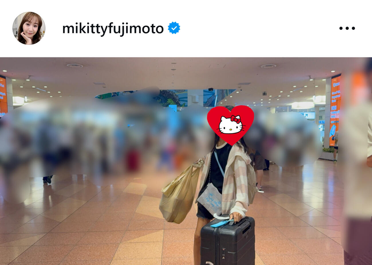 帰国した藤本美貴の長女（藤本美貴のインスタグラムから）