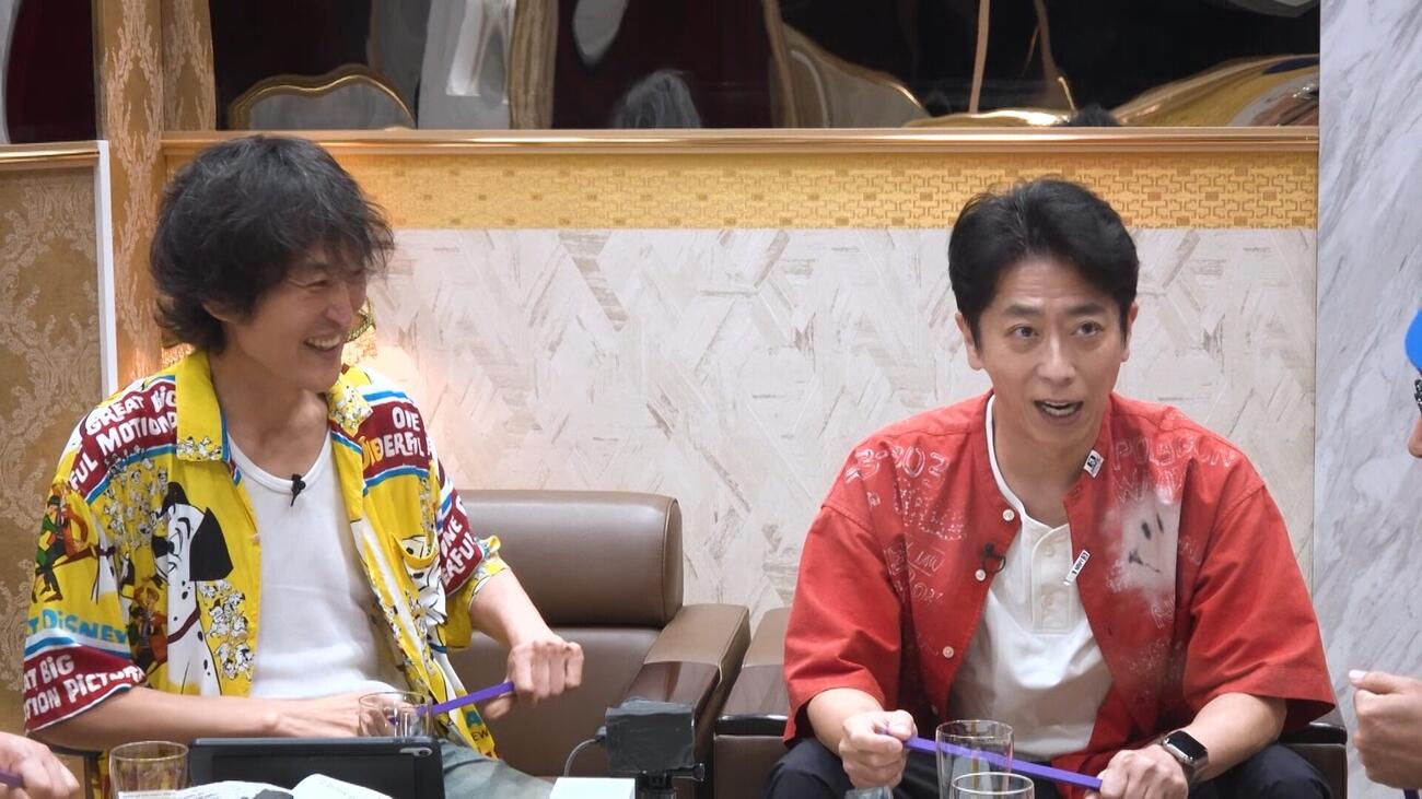 「ダウプラ解放区」第1弾として21日＆28日に配信する「芸人王様ゲーム」に出演する千原ジュニア（左）とフットボールアワー後藤輝基