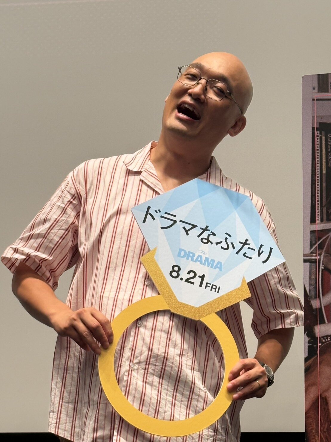 映画「ドラマなふたり」の特別試写会に出席したみなみかわ