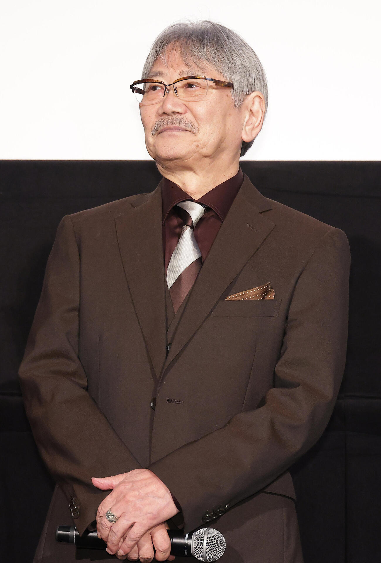 「機動警察パトレイバー　EZY」公開記念舞台あいさつを行った千葉繁（撮影・中島郁夫）