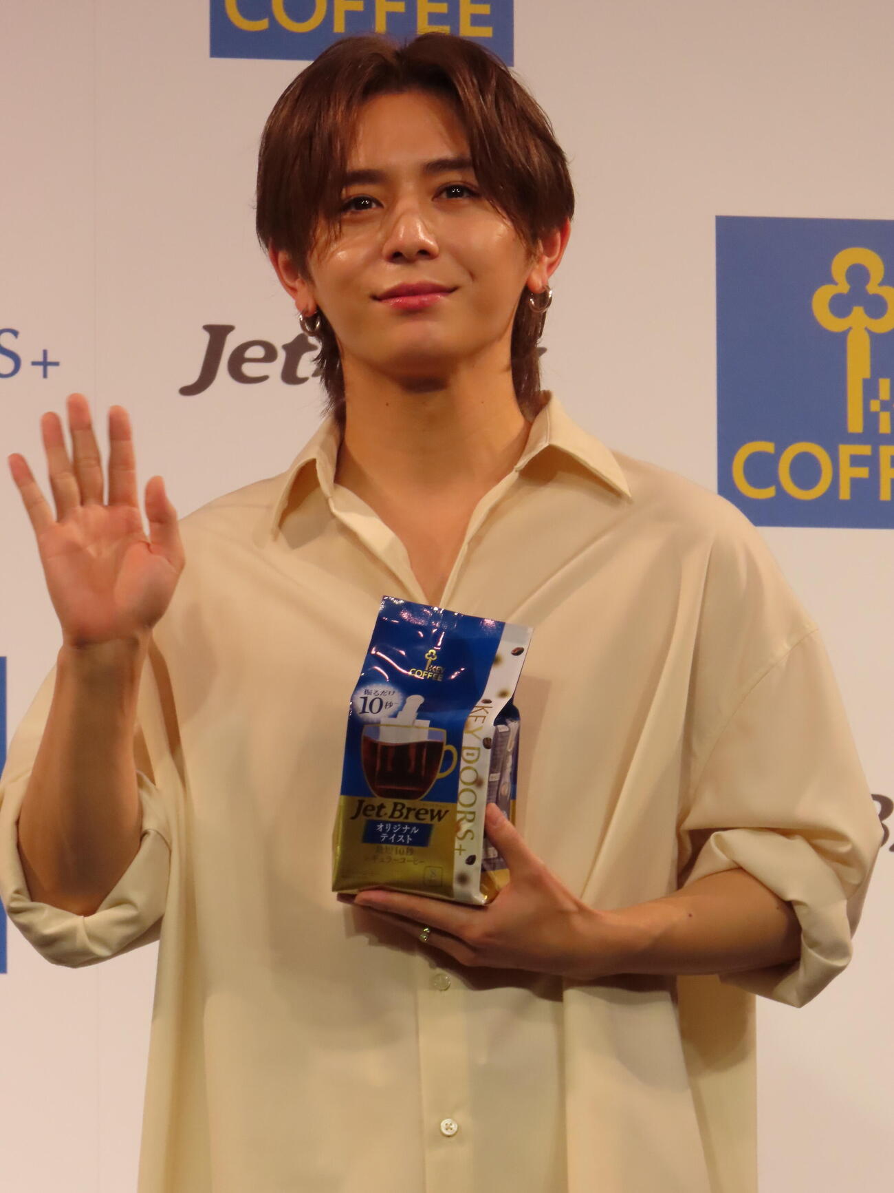 「KEY DOORS＋ブランドアンバサダー就任会見＆新TVCM発表会」に登壇した山田涼介（撮影・鎌田良美）