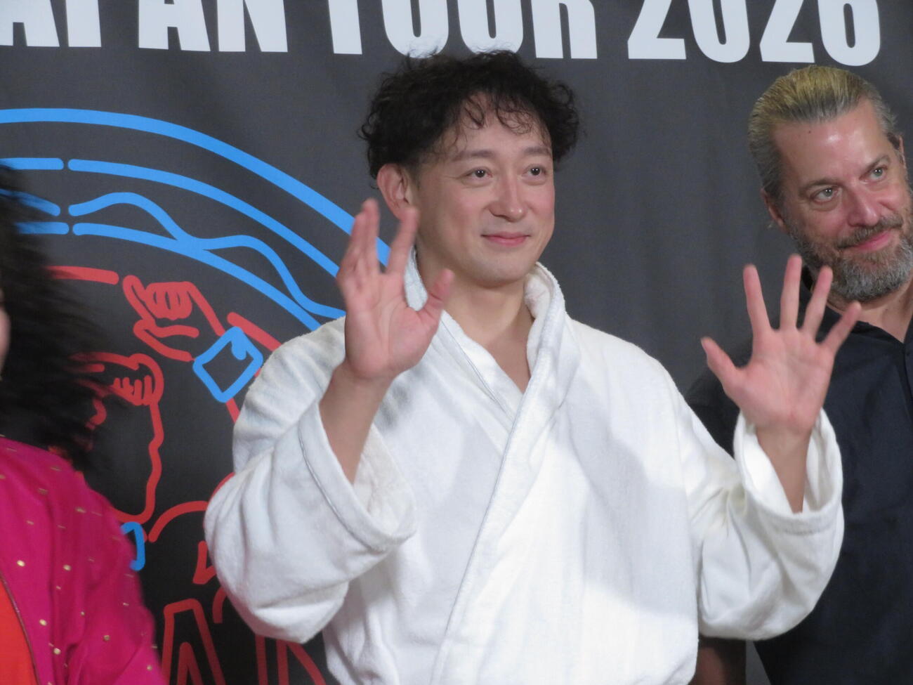 日米合作ブロードウェイミュージカル「フル・モンティ」ゲネプロ取材会に出席した山本耕史