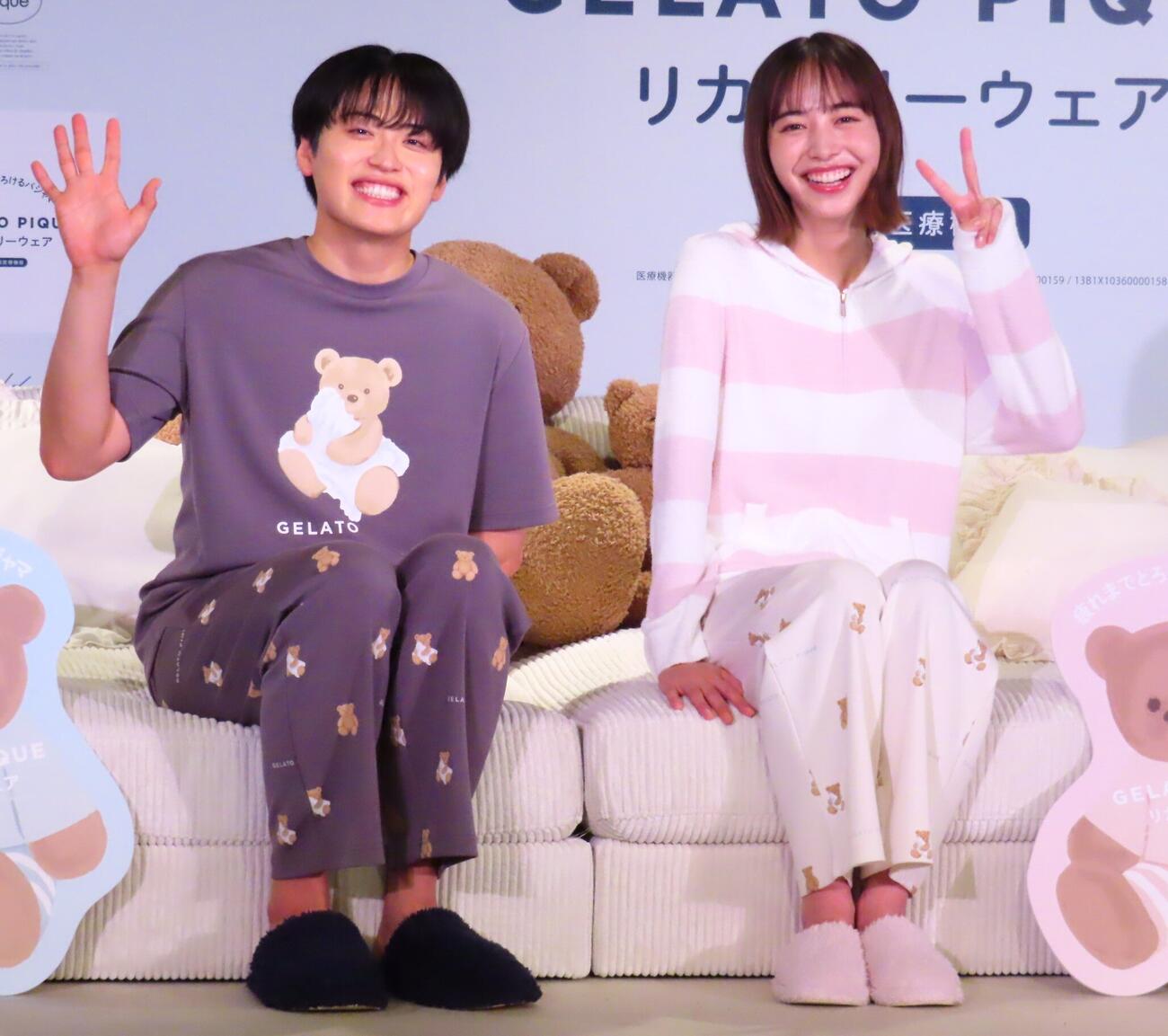 GELATO PIQUEリカバリーウェア発表記念イベントに出席した池田直人（左）と井桁弘恵
