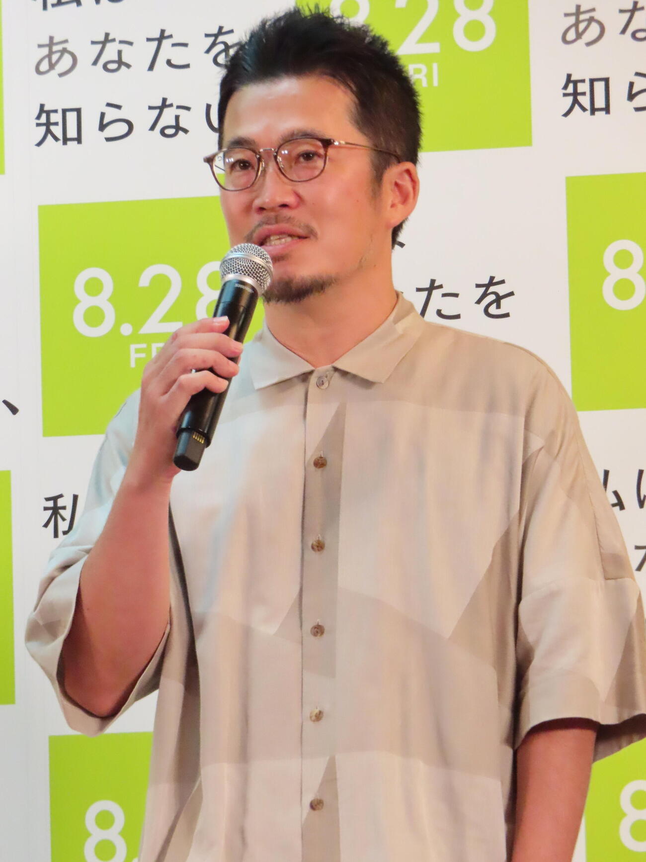 映画「私はあなたを知らない、」公開直前大ヒット祈願イベントに登壇した中野量太監督（撮影・鎌田良美）