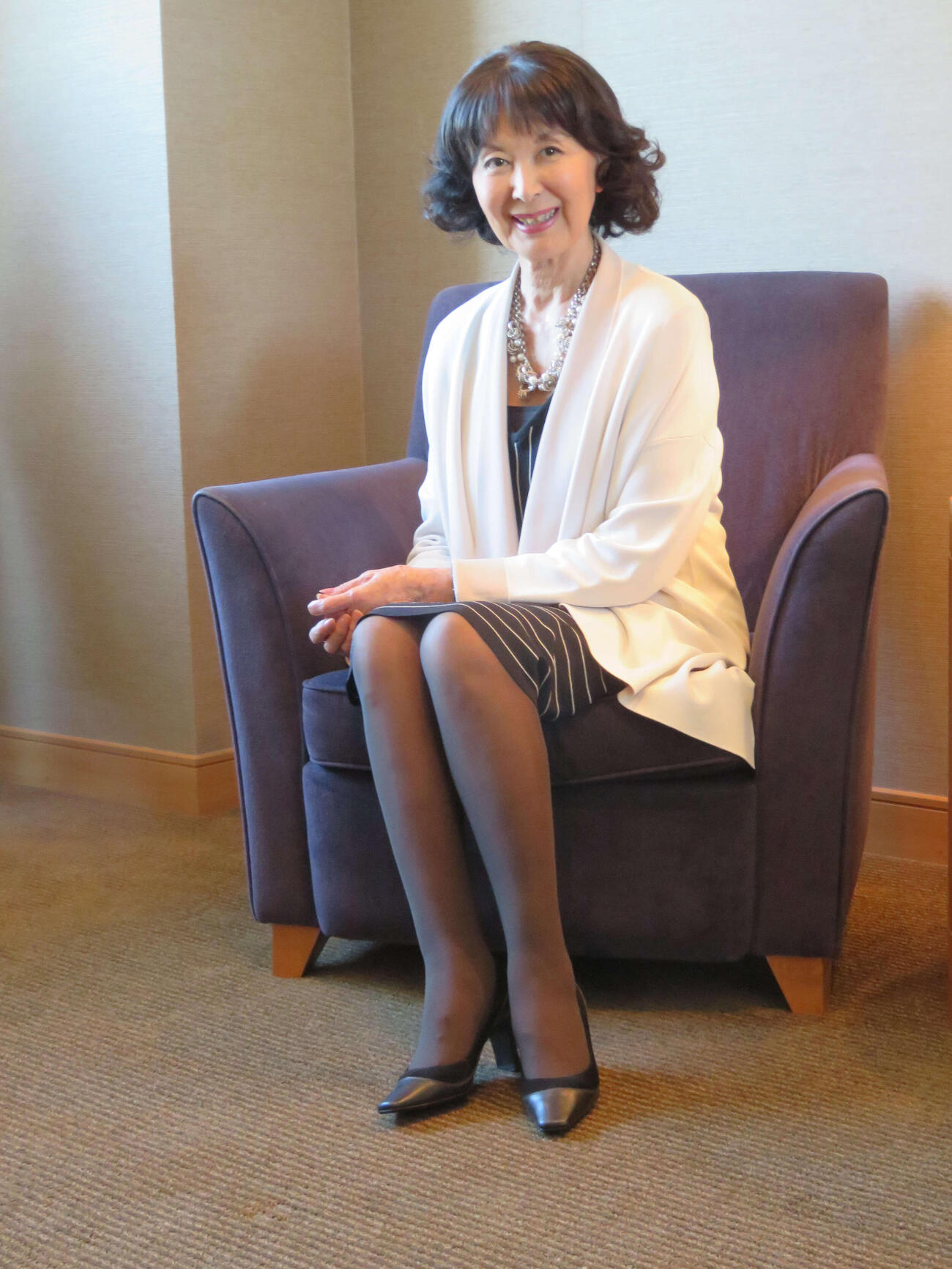 女優人生を振り返る岸恵子（17年4月撮影）