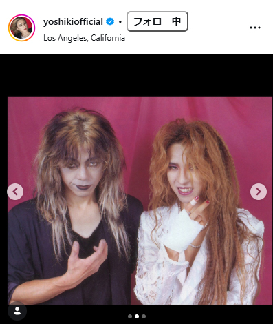 YOSHIKIのインスタグラムから