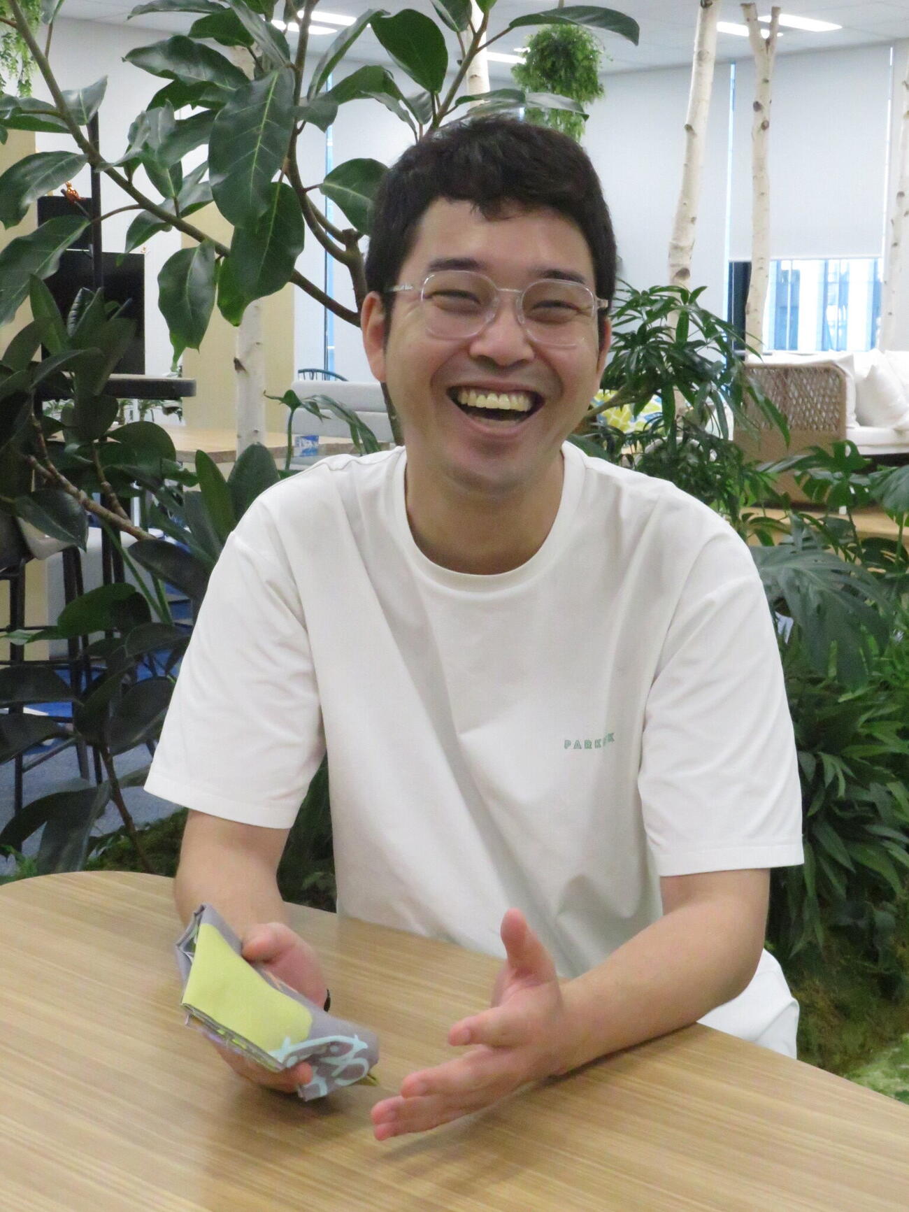 独演会「かしめのピン・夏」を前に笑顔でインタビューに応じた立川かしめ