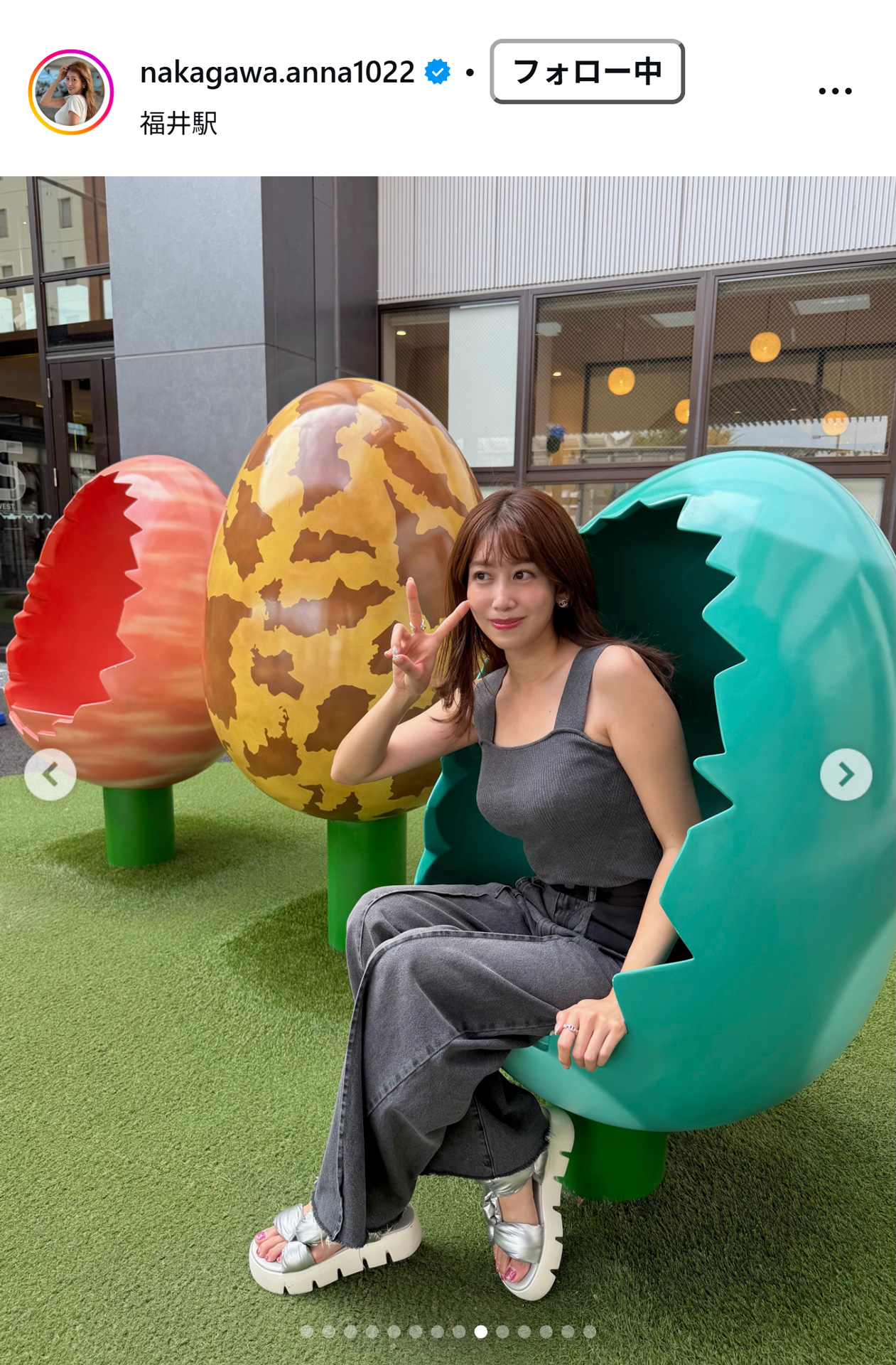 中川安奈のインスタグラムから