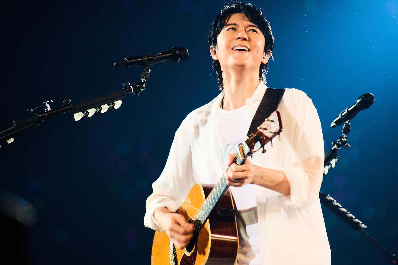 京セラドーム大阪でライブツアーを締めくくった福山雅治（Kazushi Hamano氏撮影）