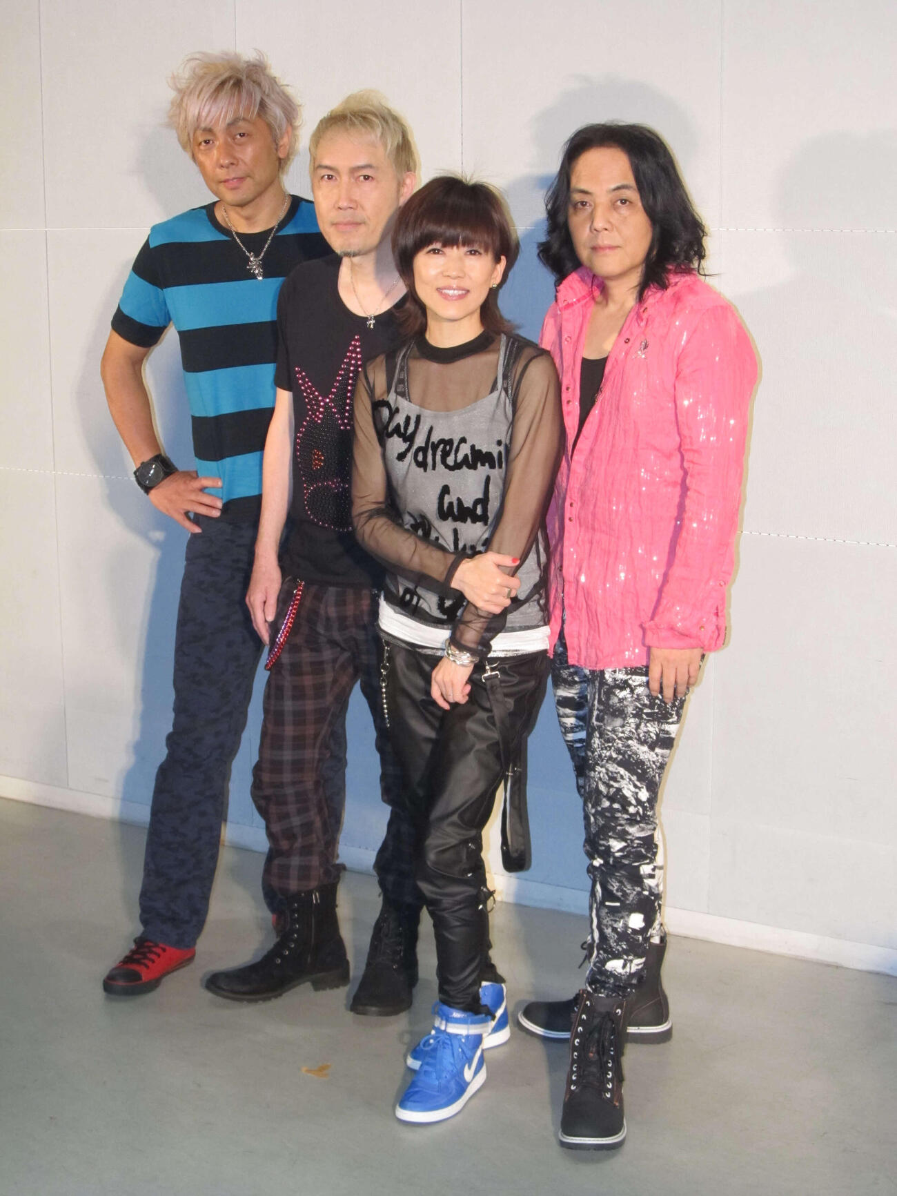 LINDBERG。左から小柳“CHERRY”昌法、平川達也、渡瀬マキ、川添智久（2014年撮影）