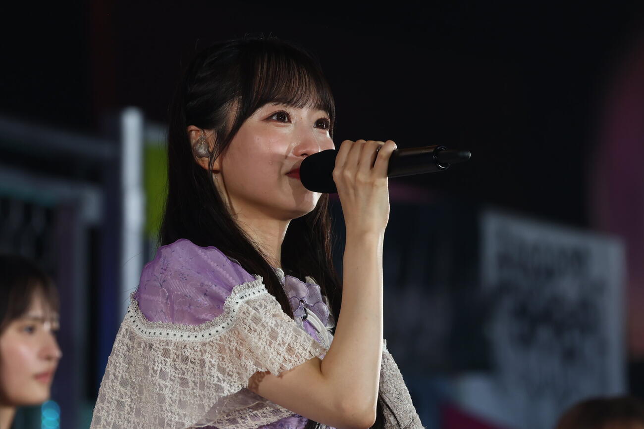 「真夏の全国ツアー2026」千秋楽公演で思いを語る乃木坂46一ノ瀬美空（C）乃木坂46LLC