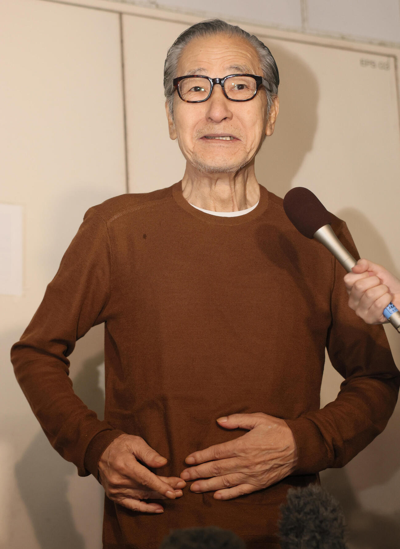 公表していた前立腺がんの病状について語る大竹まこと（8月17日撮影）