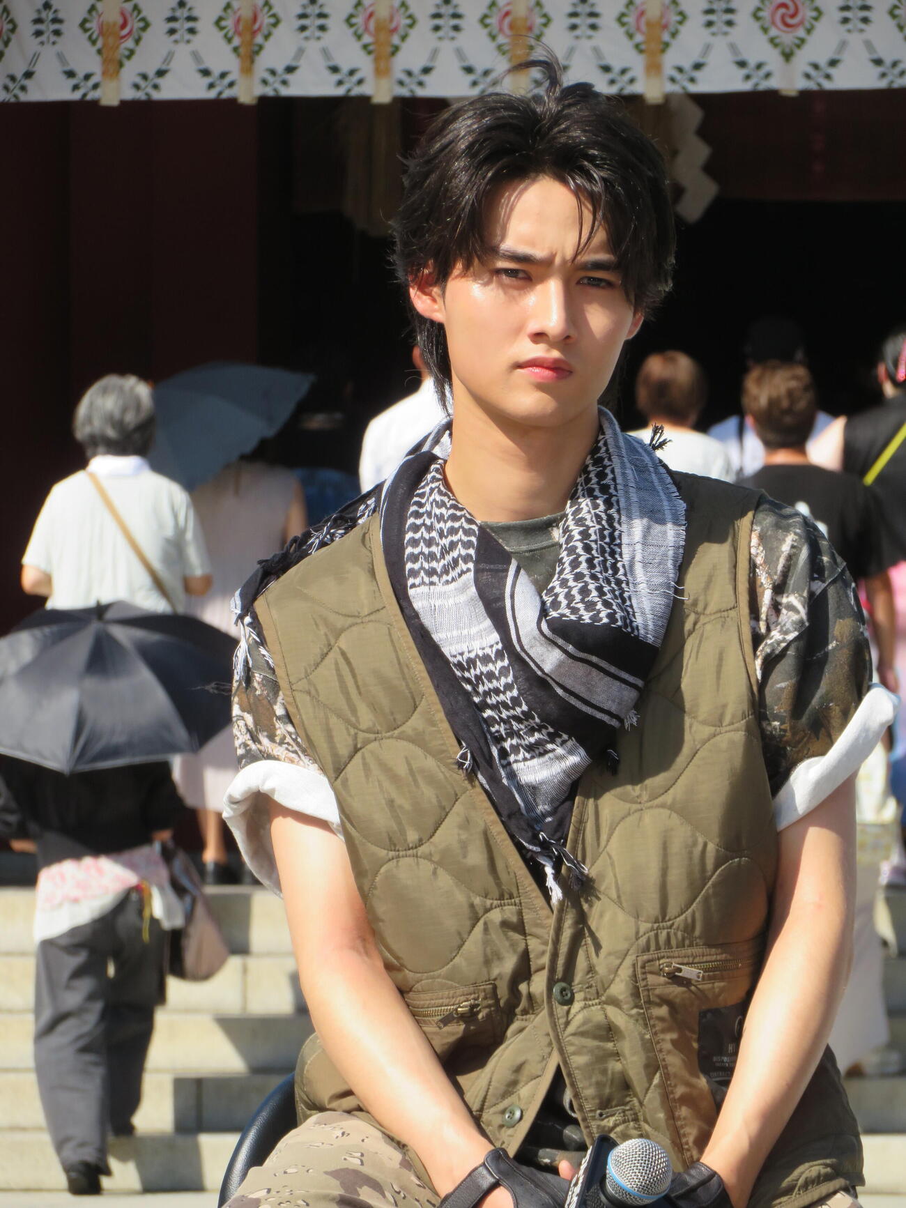 映画「ラスト・サバイバー」大ヒット祈願イベントに出席した藤岡真威人（撮影・村上幸将）