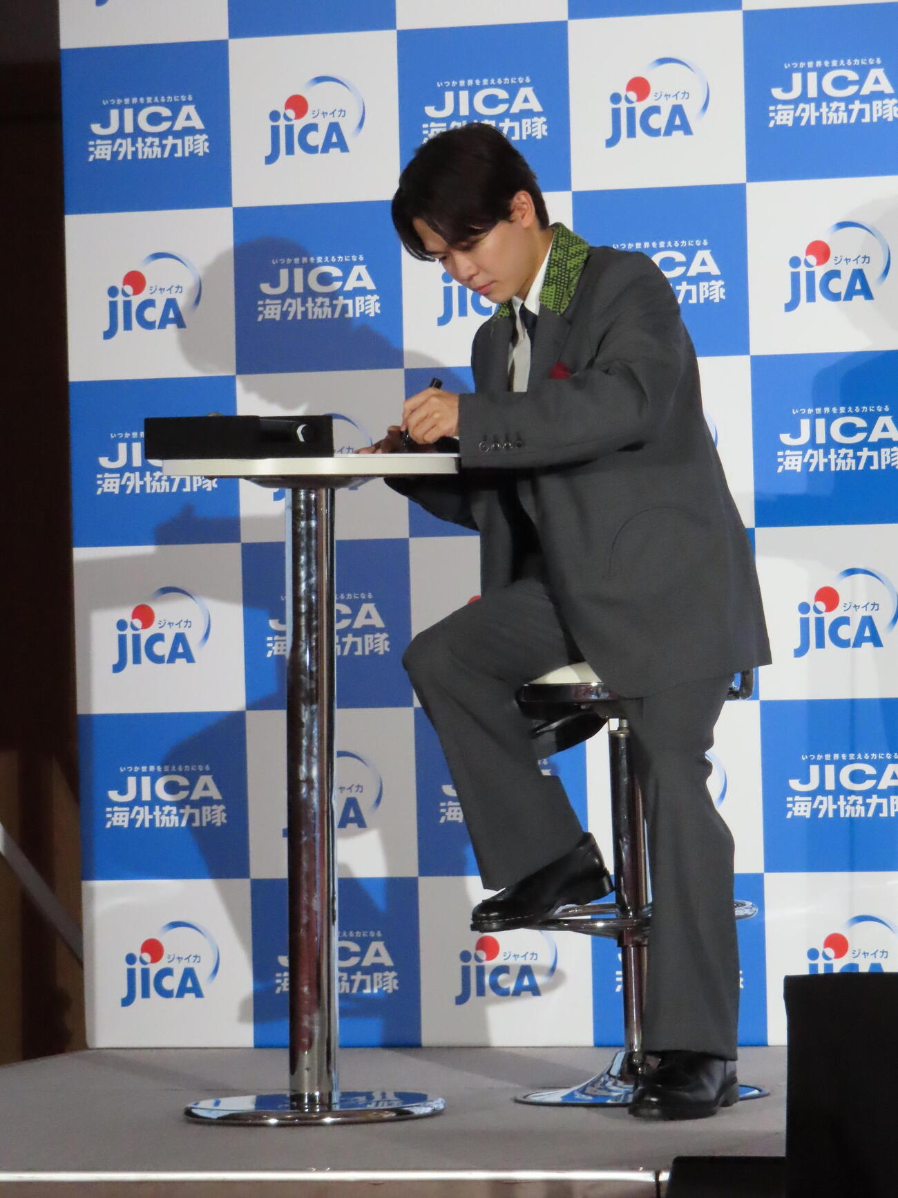 JICAの新イメージキャラクターに就任した鈴木福（撮影・鎌田良美）