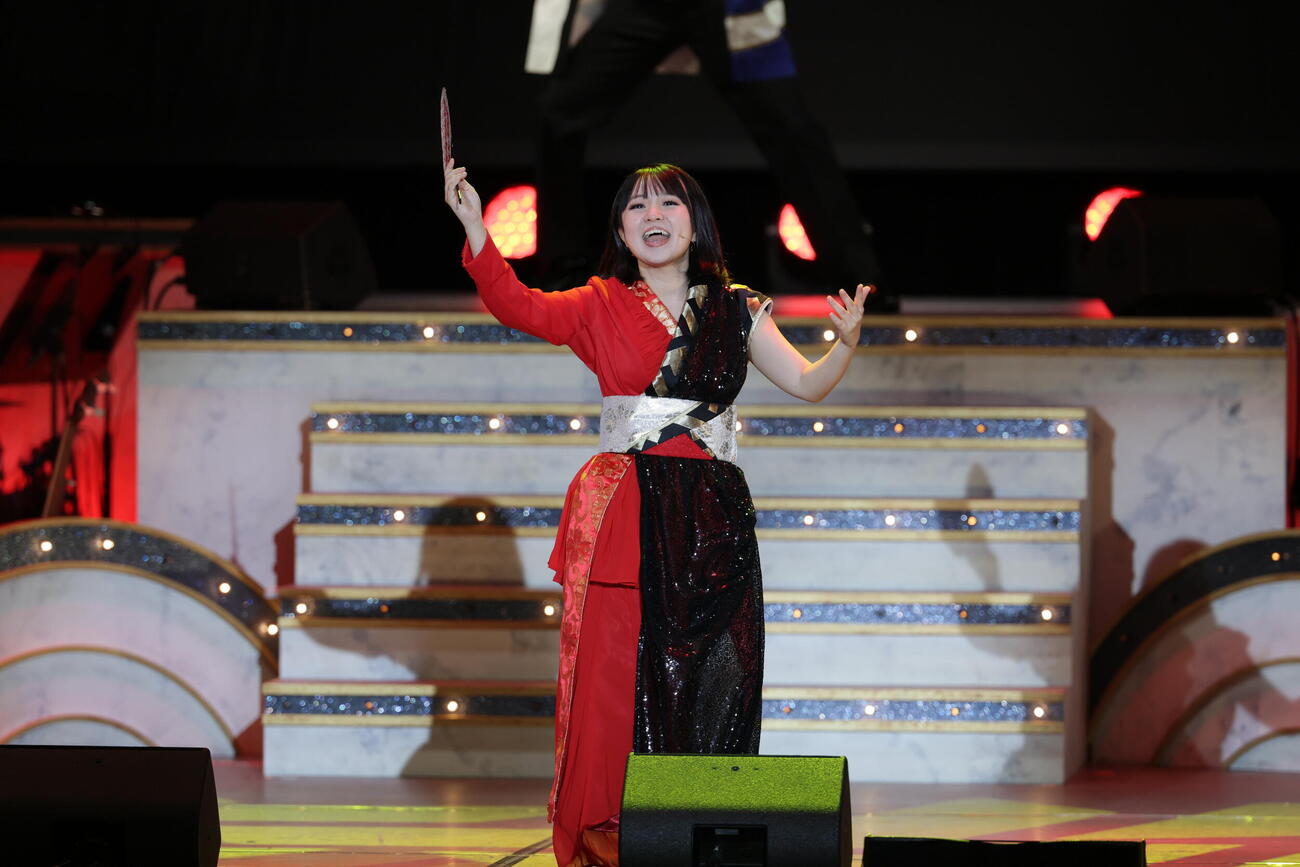 公演中の音楽劇「TARKIE」で並木路子を演じている、さくらまや
