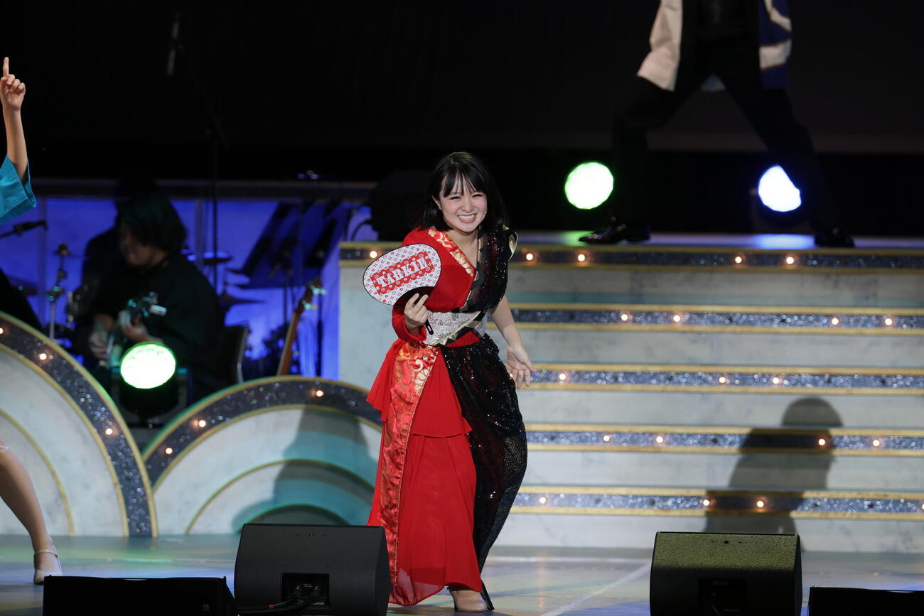 公演中の音楽劇「TARKIE」で並木路子を演じている、さくらまや