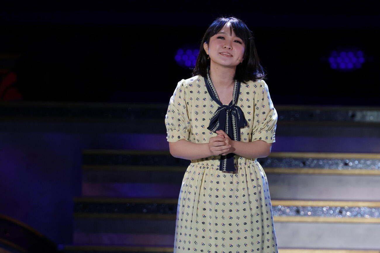 公演中の音楽劇「TARKIE」で並木路子を演じている、さくらまや