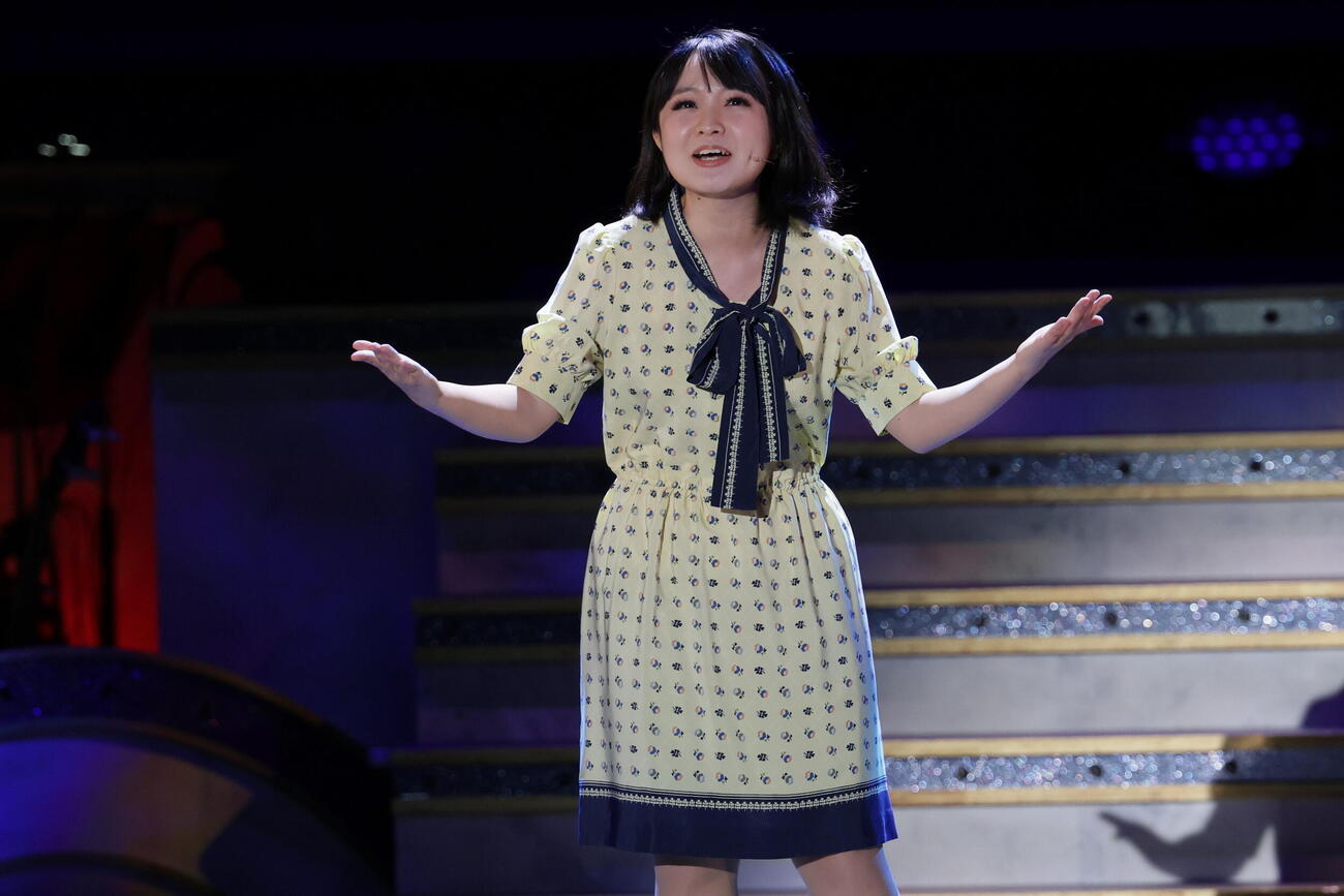 公演中の音楽劇「TARKIE」で並木路子を演じている、さくらまや