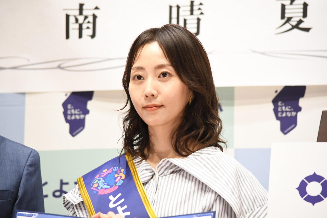 とよなかアンバサダー就任式に出席した木南晴夏（撮影・阪口孝志）