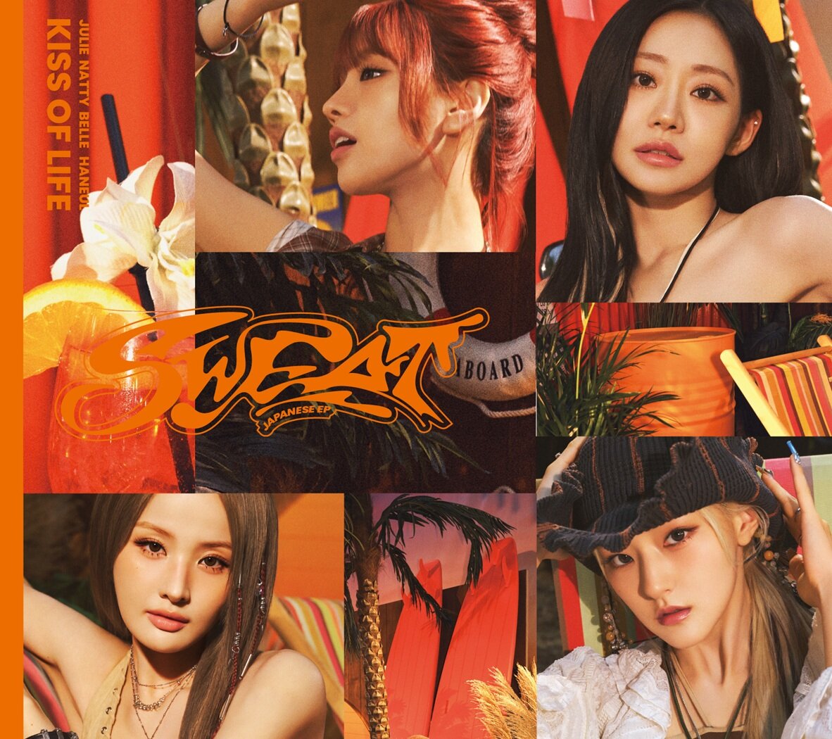 KISS OF LIFEの日本盤2ndミニアルバム「SWEAT－JAPANESE EP－」タイプAジャケット写真