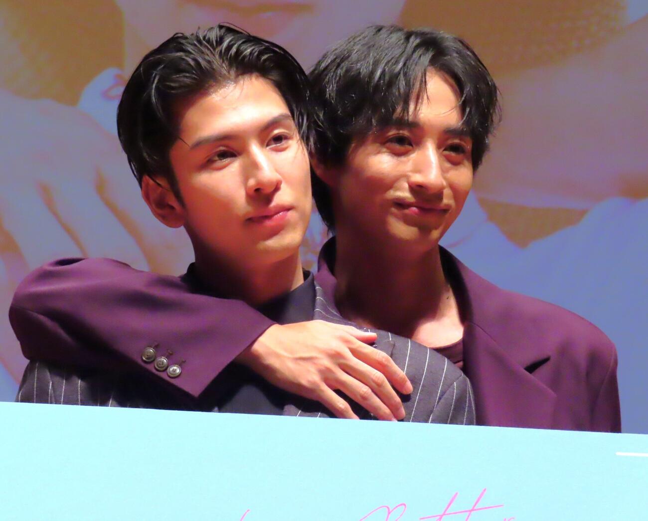 「恋をするなら二度目が上等　Season2」1話先行試写会に登壇した長谷川慎（左）と古屋呂敏
