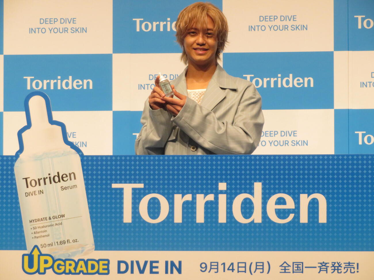 「Torridenブランドリニューアル＆新CM発表会」に登壇した髙橋海人