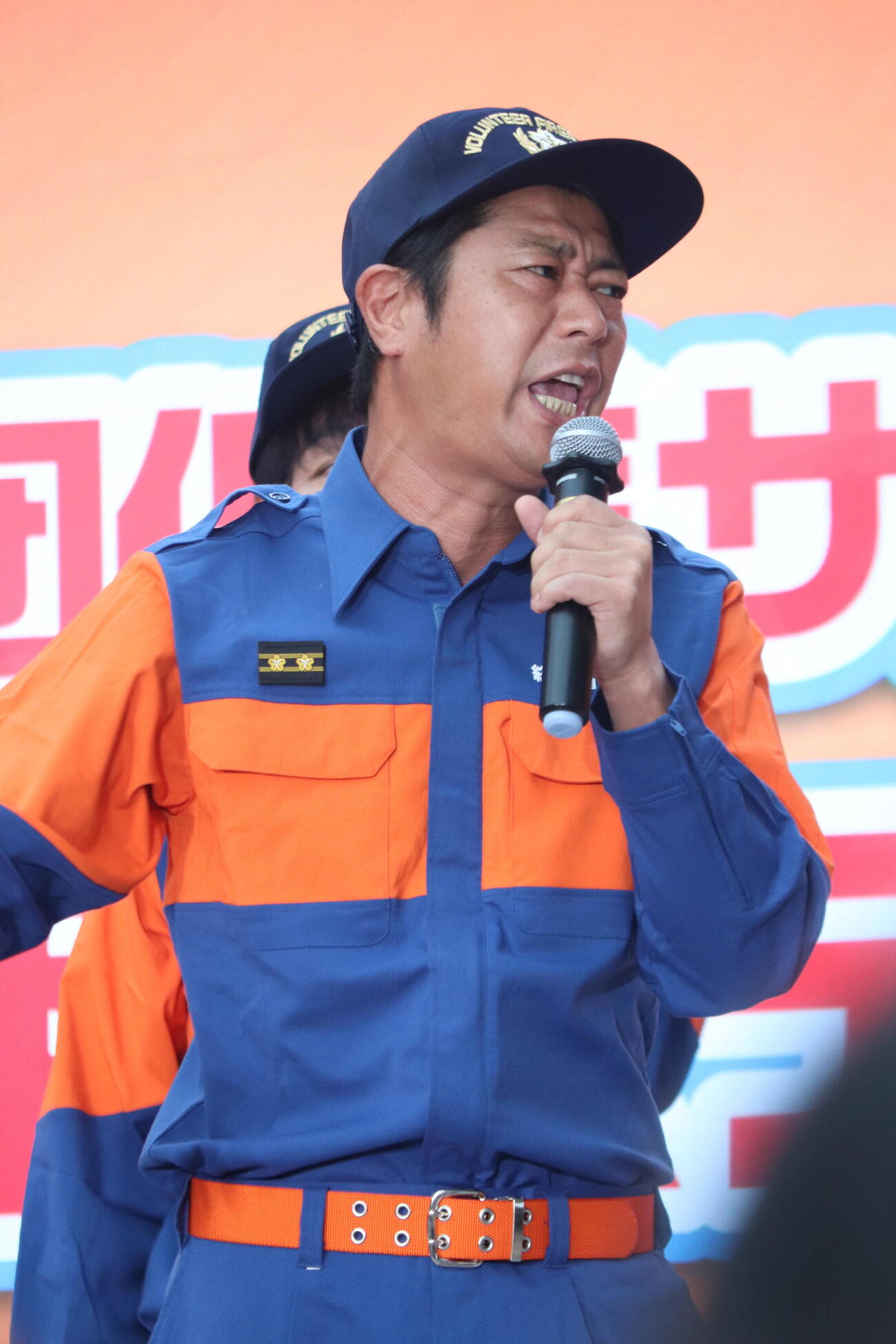 「消防団と学ぼう！　真夏の東京SHOW防祭」に登場したパンサー尾形貴弘