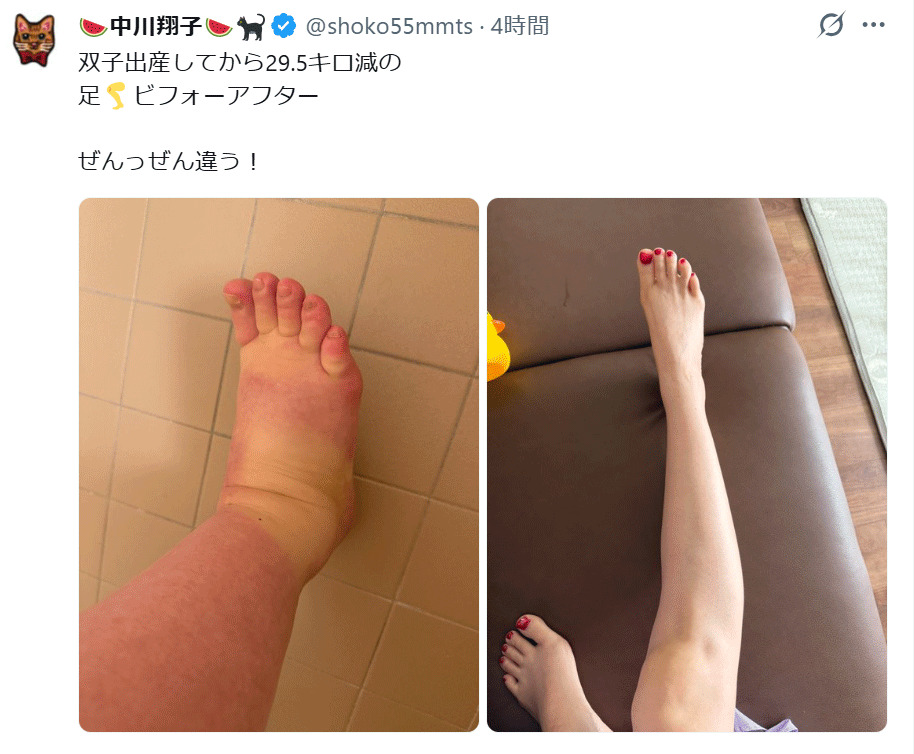 中川翔子のXから