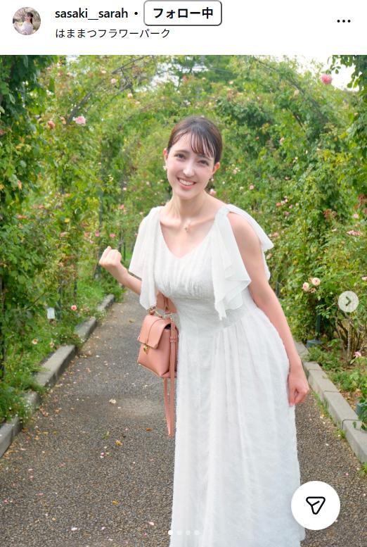 佐々木沙羅アナのインスタグラムから