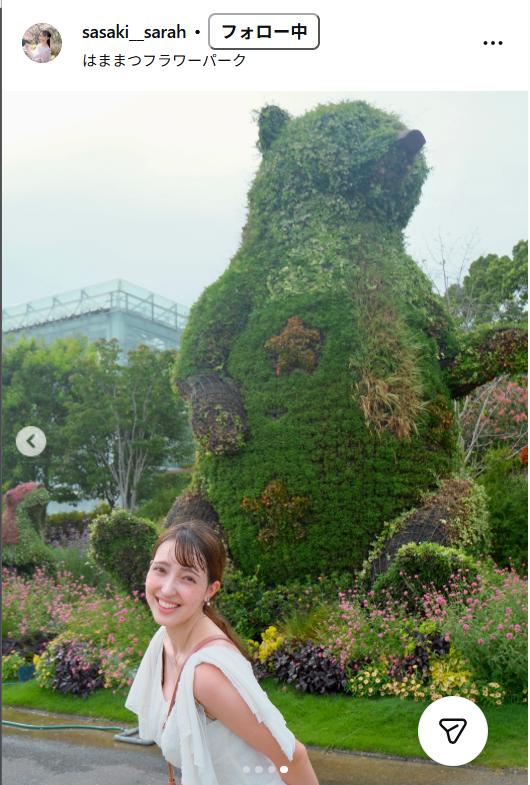 佐々木沙羅アナのインスタグラムから