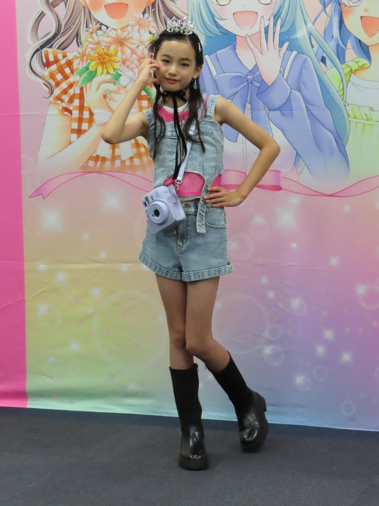 「ちゃおガール2026☆オーディション」でグランプリに輝いたやえさん（撮影・鎌田良美）