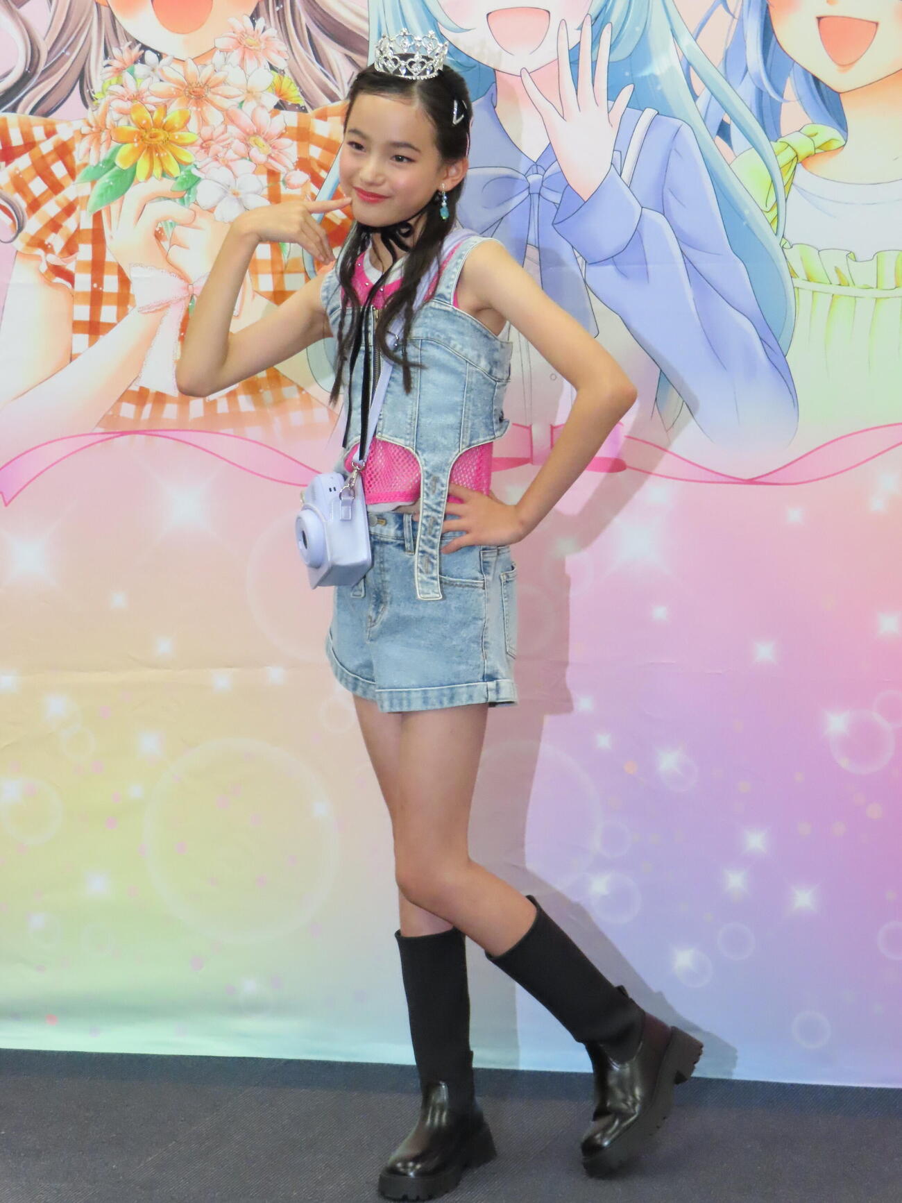 「ちゃおガール2026☆オーディション」でグランプリに輝いたやえさん（撮影・鎌田良美）