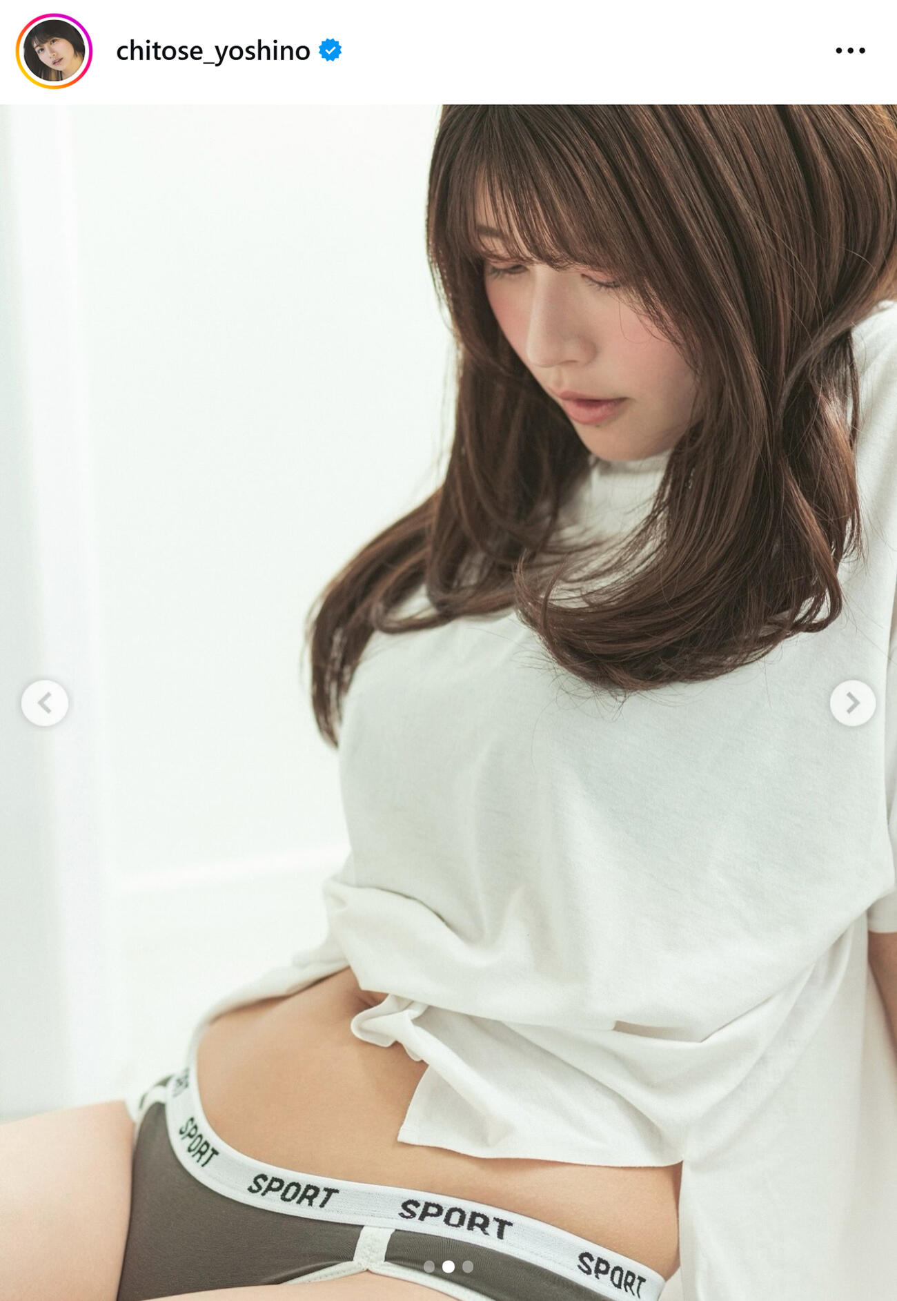 ちとせよしののインスタグラムから