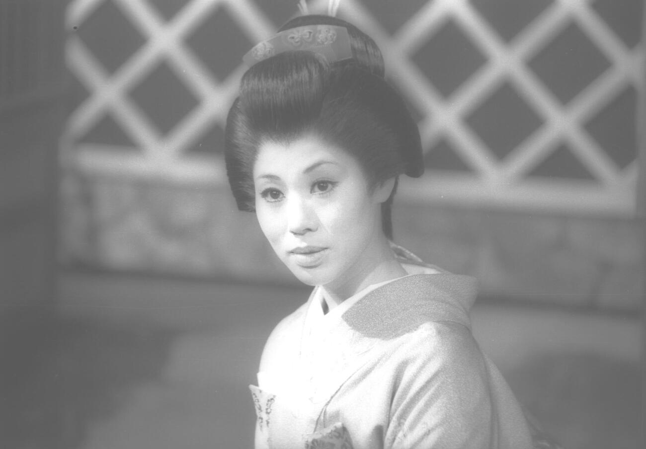 NHK大河ドラマ「竜馬がゆく」（原作司馬遼太郎）　乙女役の水谷良重（2代目水谷八重子）さん（1967年11月撮影）